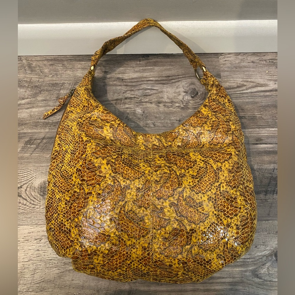 Like New - HOBO Snakeskin Large Shoulder Bag